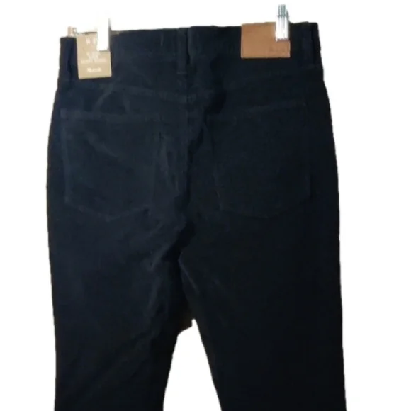 Madewell 9" Super Skinny Black Velvet Jeans NWT Size 29 - Picture 7 of 7